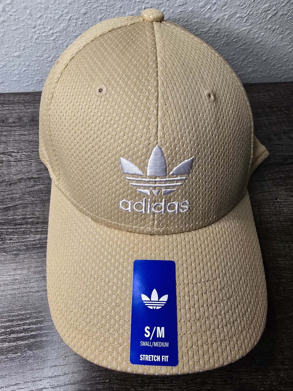 Adidas Trefoil logo Baseball Cap Beige Solid Small/Medium Unisex